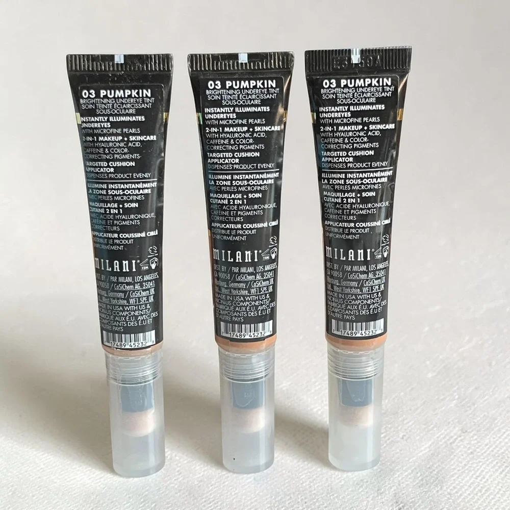 Milani Conceal + Perfect Undereye Brightener 0.2oz 03 Pumpkin Color Correct 3pk